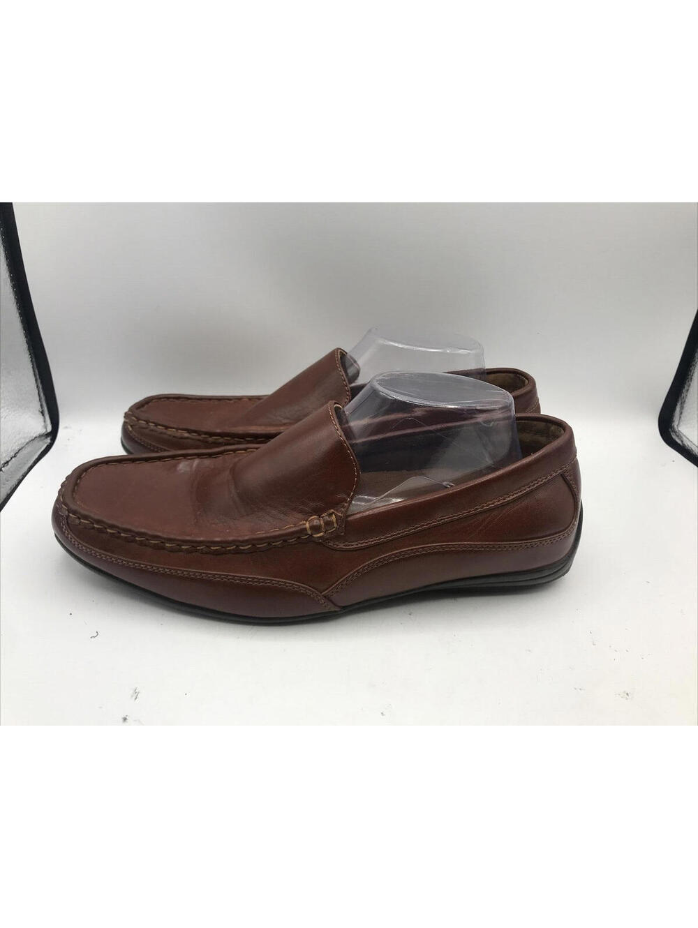 Men's Deer Stags Booster Slip-On Loafers Casual Brown Dress Shoes size 8.5 M